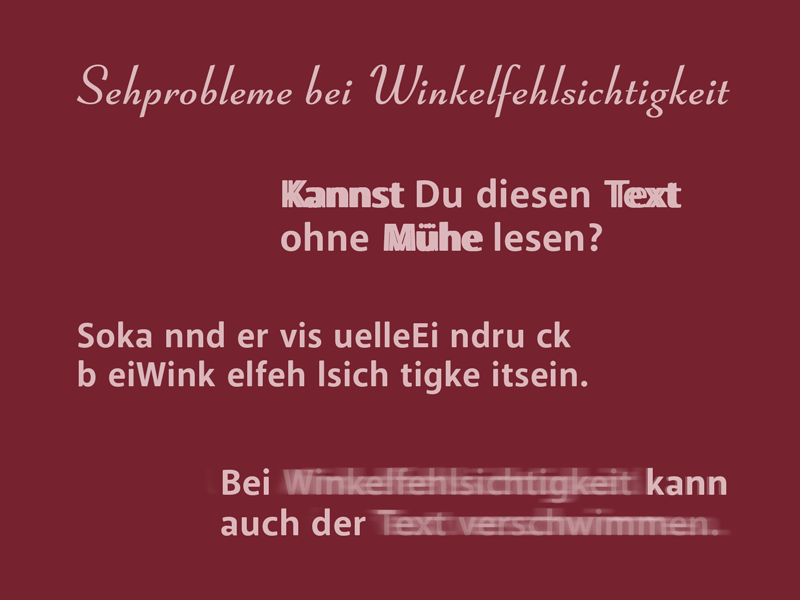 Symptome Winkelfehlsichtigkeit